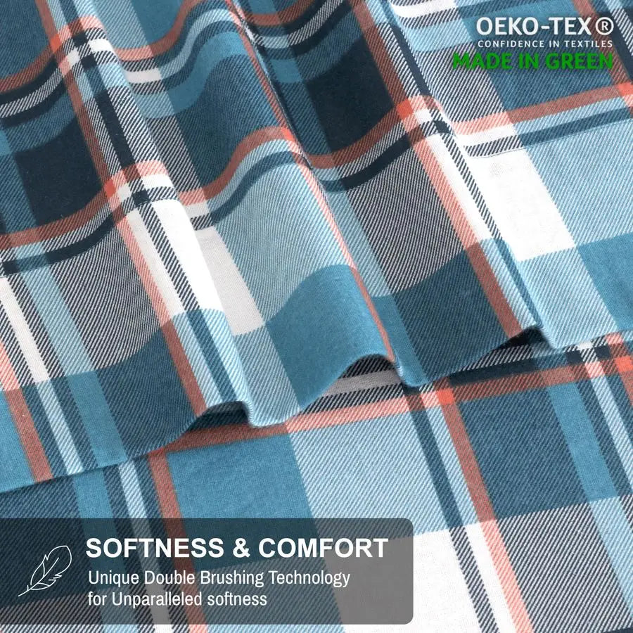 Flannel Sheets 100 Cotton Double Brushed All Seasons