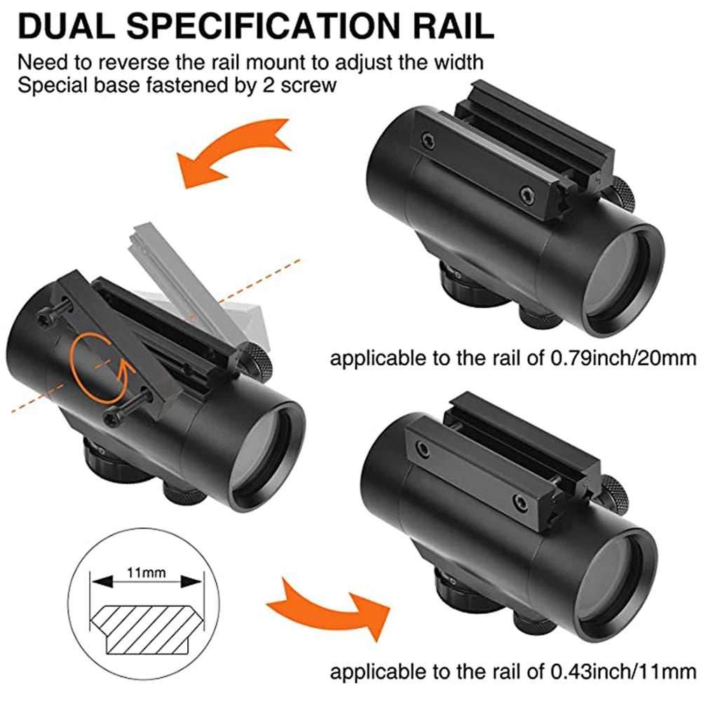Bestsight 1x40 Red Dot Sight 11 20mm Rails Airsoft