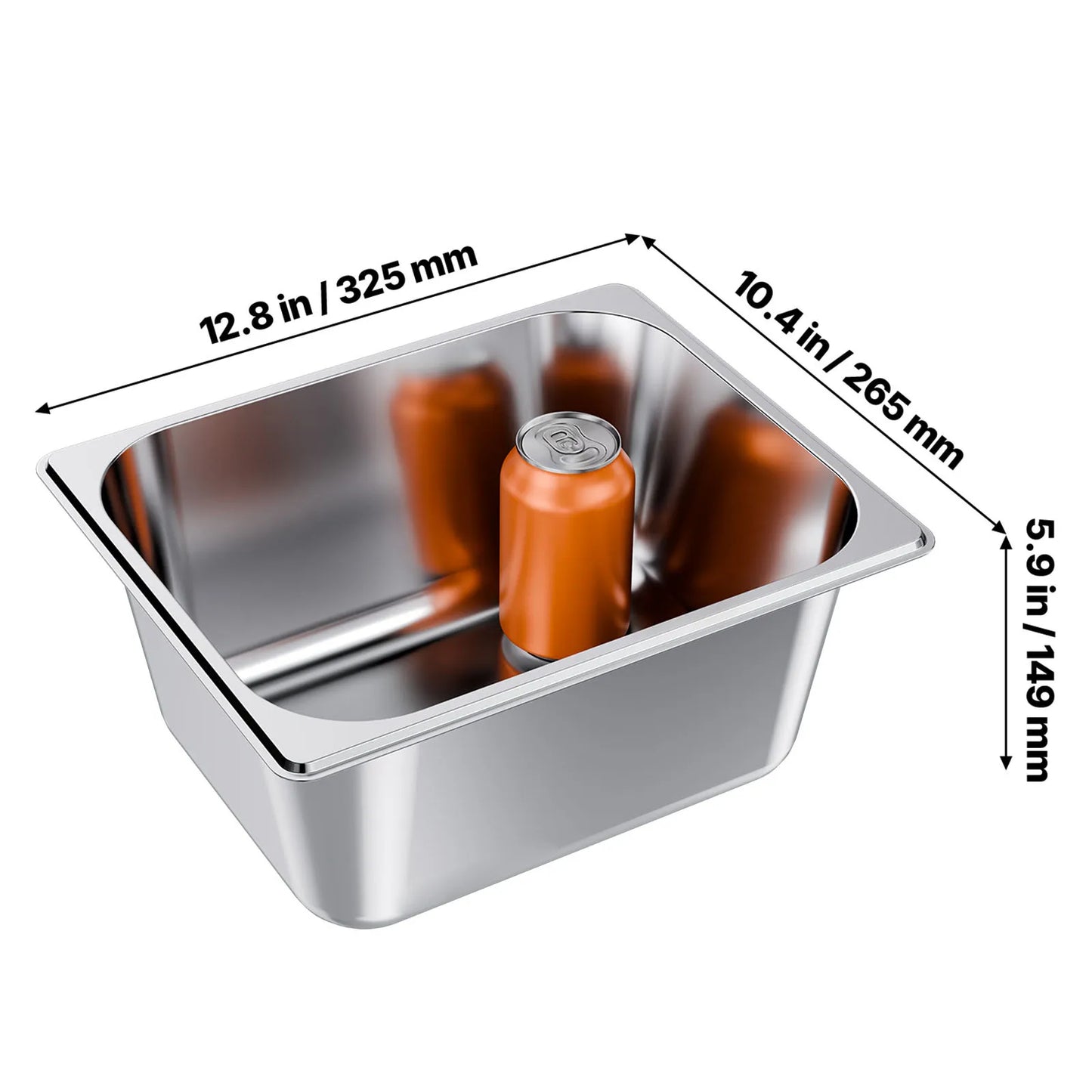 SucceBuy Stainless Steam Hotel Pan 1/2 Size Table Steam Pan Anti Jam Restaurant Supplies Catering Storage for Home Buffet Party