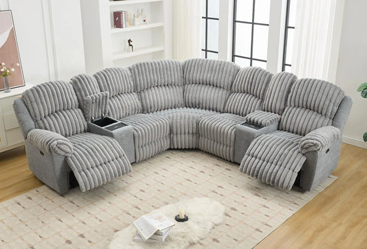TODRANICN Power Reclining L-Shaped Sectional Sofa With USB Type-C