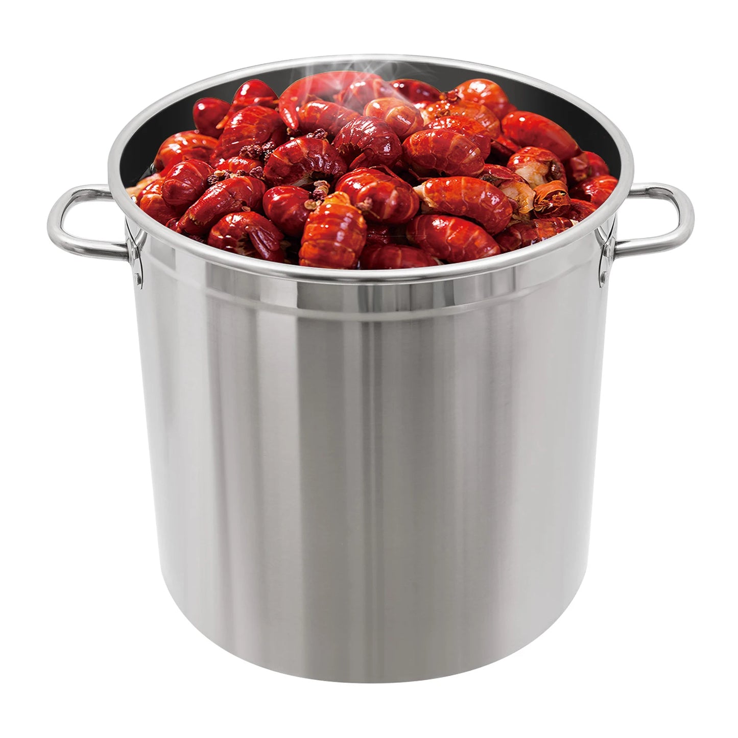 40 * 40cm 52L Stainless Steel Soup Pot with Leaky Bucket Crayfish and Seafood Pot Suitable for Outdoor Cooking