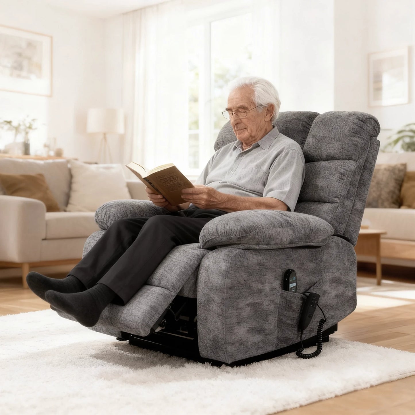 Redlife Heat Massage Power Lift Recliner Chair For Elderly