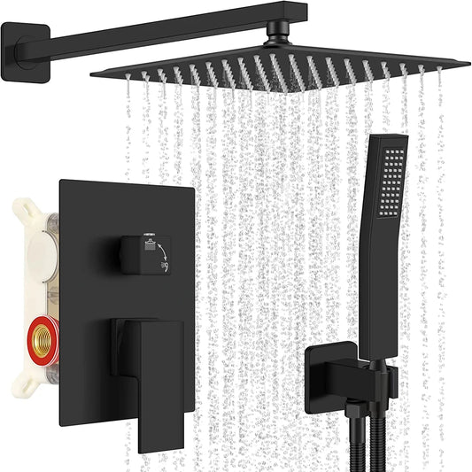 MYQualife Wall Mounted Shower Mixer Tap Hot And Cold Dual Control Embedded Box Valve