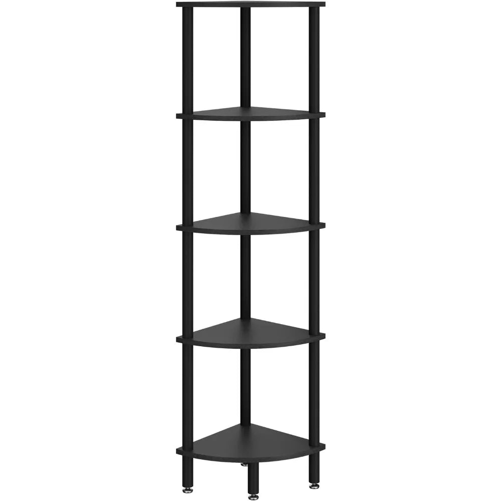 IBUYKEM 5 Tier Corner Shelf Stand Industrial Display Rack
