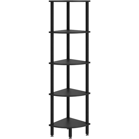IBUYKEM 5 Tier Corner Shelf Stand Industrial Display Rack