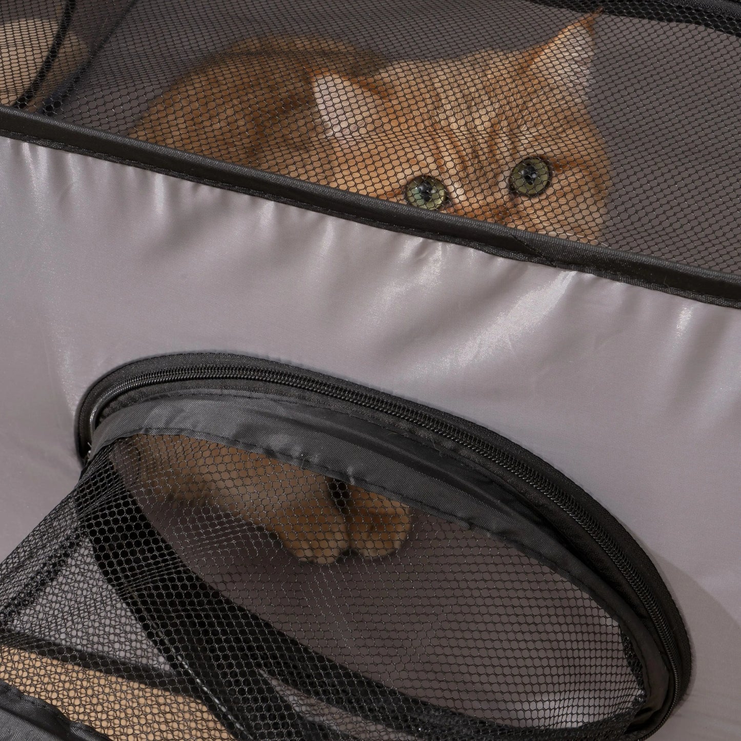 Foldable Oxford Cloth Cat Dog Bed With Play Tunnel Nest
