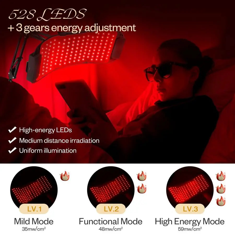 Red Light Therapy for Body and Face, 850nm NearInfrared Light Therapy LED Mask Facial Body Beauty Equipment for Skin Care at Hom