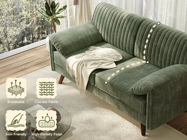 Modern Chenille Loveseat Sofa for Small Living Spaces