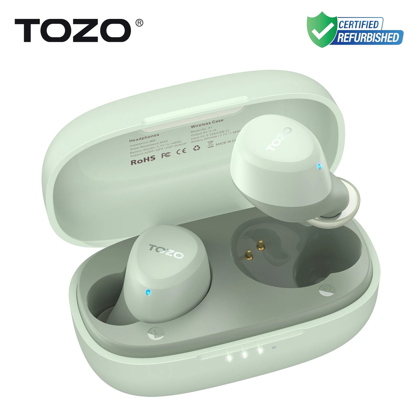 TOZO TWS Earbuds Wireless Bluetooth Headphones With Mic Waterproof