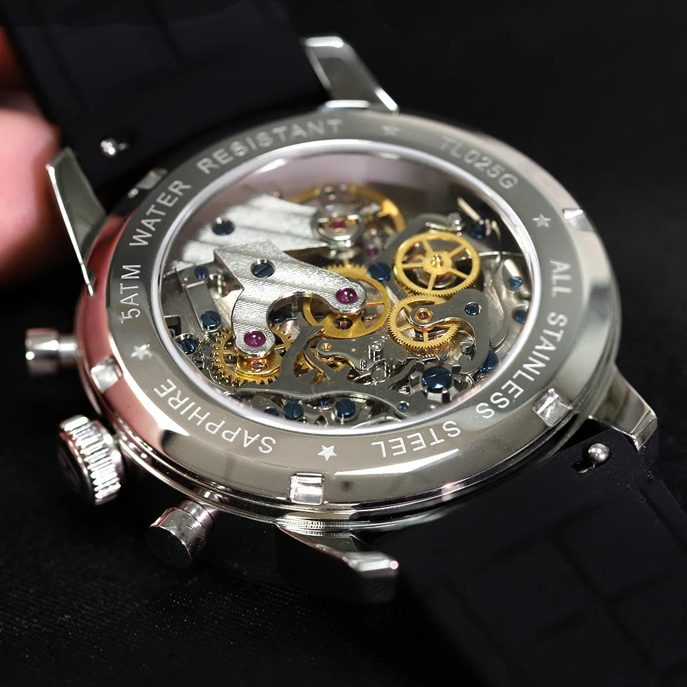 TOPHILL Chronograph Pilots Watch Seagull ST1901 Movement