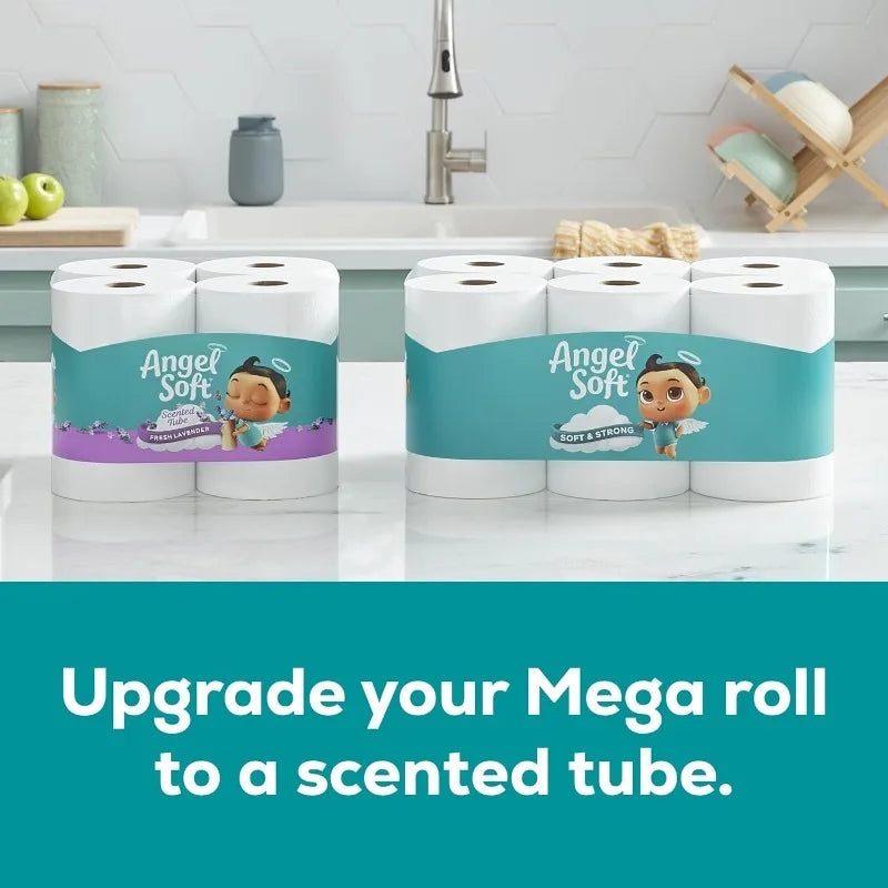 Angel Soft Toilet Paper Mega Rolls 192 Regular Sheets Soft And Strong Toilet Tissue