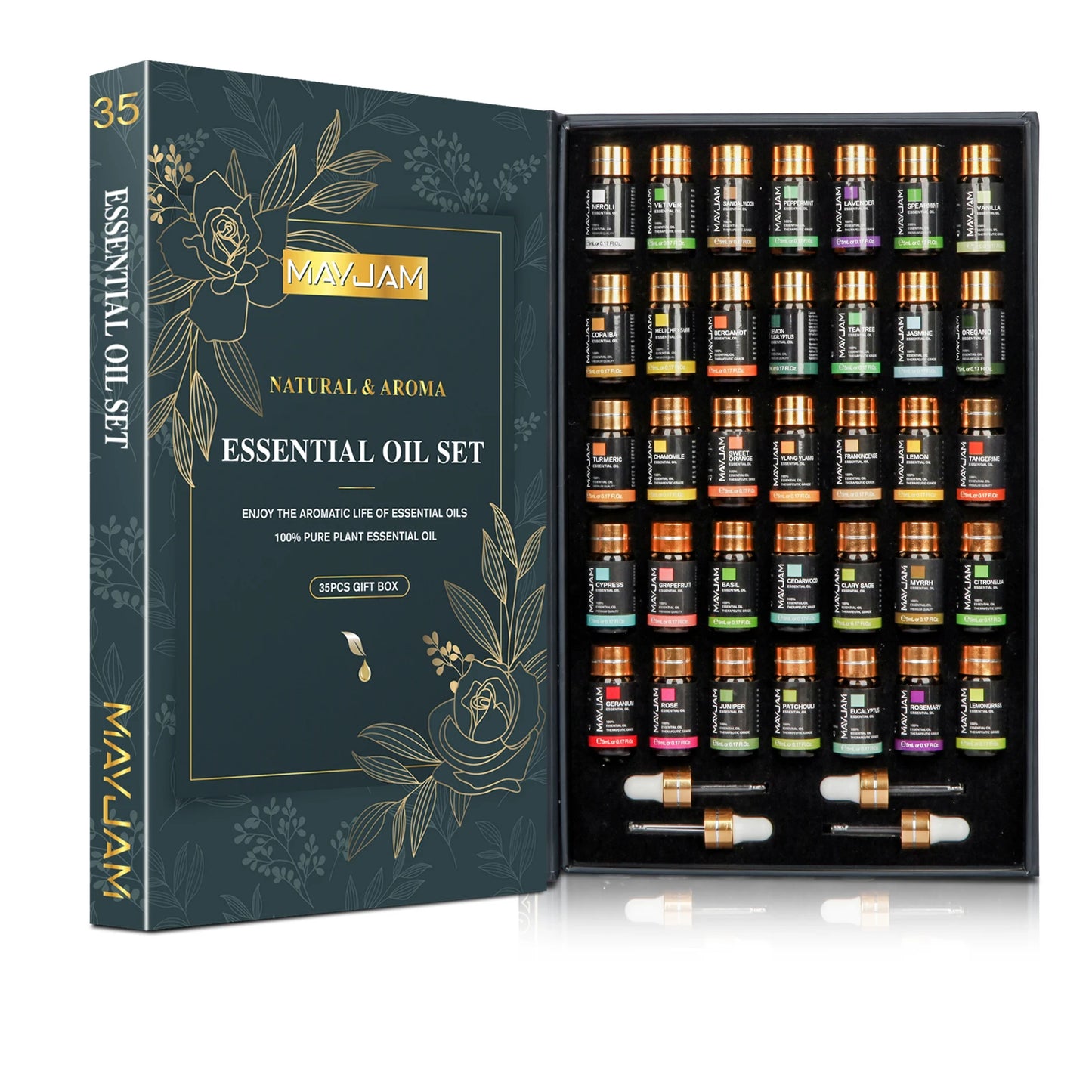 MAYJAM Essential Oils 35pc Set For Humidifier Diffuser Air Fresheners