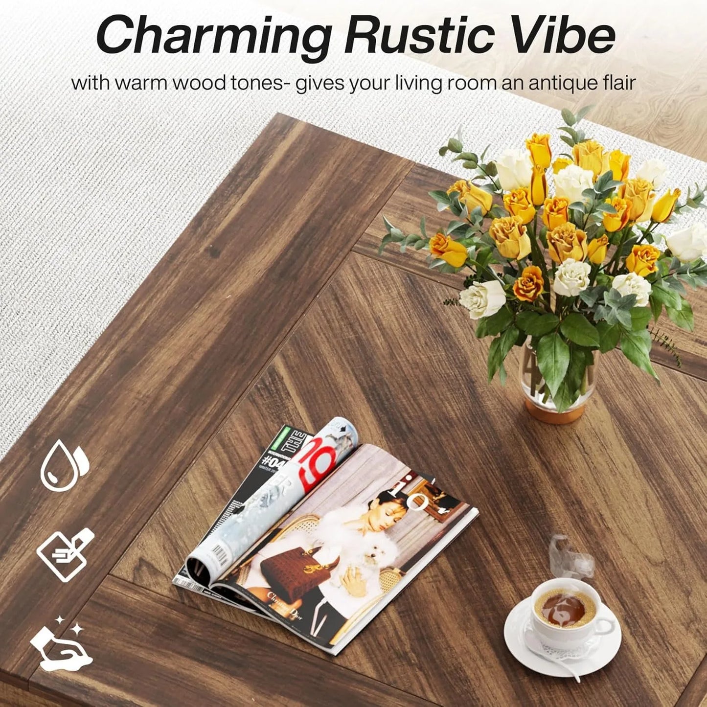Little Tree Square Premium Hardwood Coffee Table Contemporary Metropolitan Living
