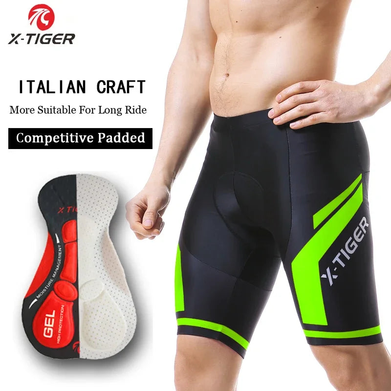 X-TIGER Pro Cycling Bib Shorts MTB With 5D Gel Pad