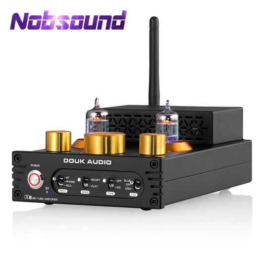 Douk Audio X1 GE5654 Vacuum Tube Amplifier With Bluetooth 5.0 And MM Phono 160W 160W