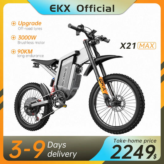 EKX X21 Max Electric Offroad Ebike 3000W Brushless Motor