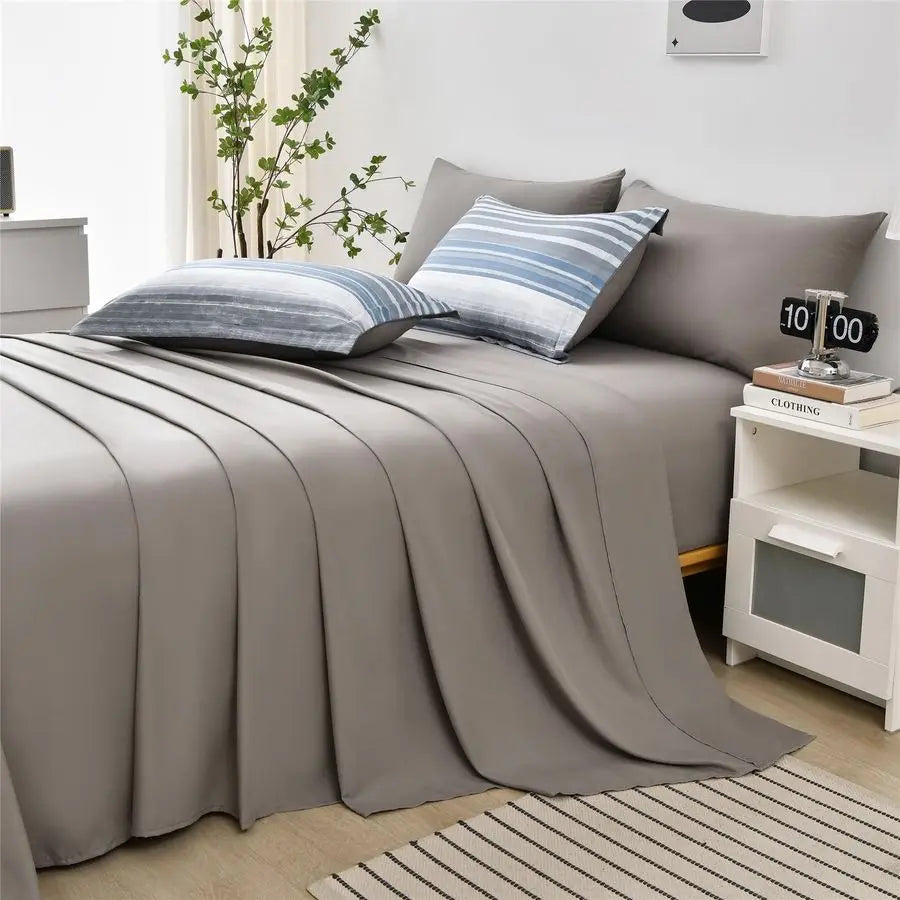 Bed In A Bag Stripe Comforter Set Patchwork Stripes