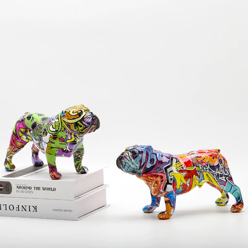 FLYuechun Ranan Bulldog Resin Ornament Home Decor Office Gift