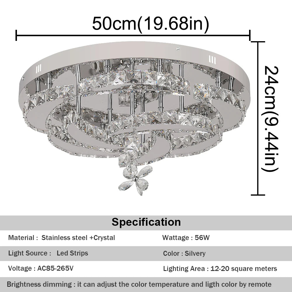 VETRULUS UltraCrystal CrystalChandelier LedCeilingLight For LivingRoom Decorative