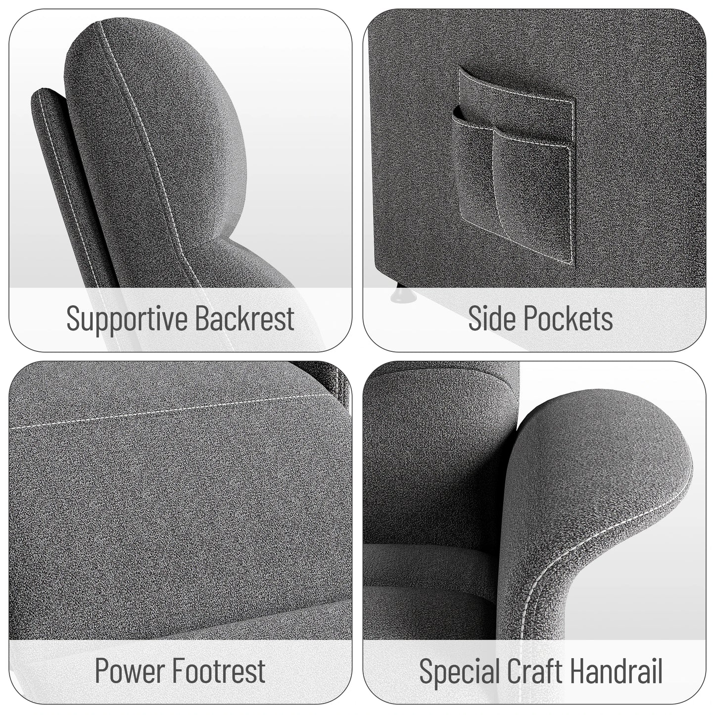 ZBOM Luxury Power Recliner Chair With Infrared Heated Massage TechnologySolutions