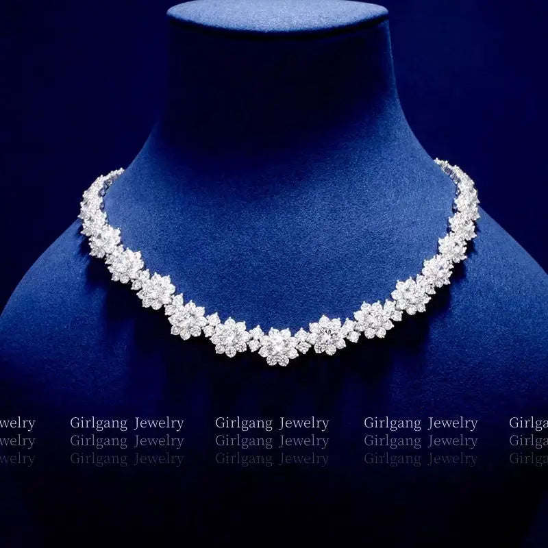 Moissanite Sky Star Necklace 925 Sterling Silver Gold Plated