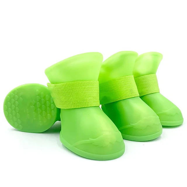 Waterproof Rain Shoes For Dogs And Cats Anti Slip Rubber Boots 4 Pack