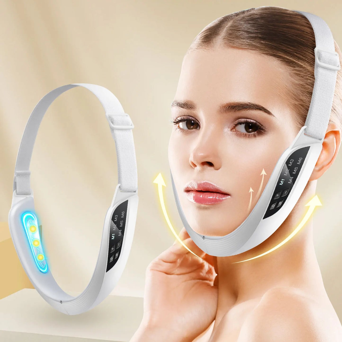 PASTSKY Electric V Face Lifting Device EMS Microcurrent Massager 6 Modes 8 Levels