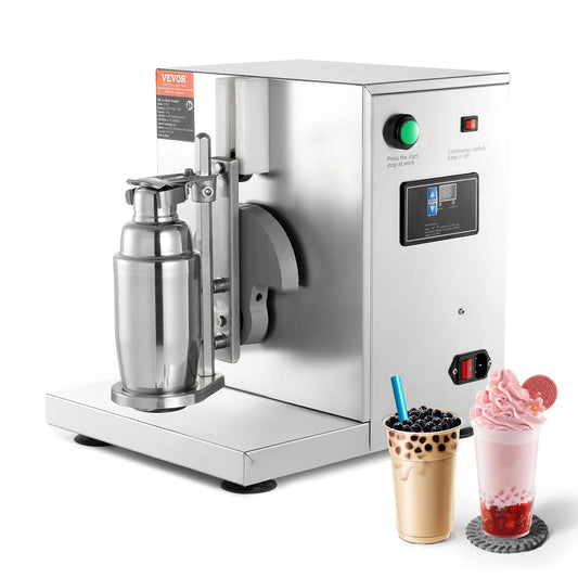 SucceBuy Milkshake Maker Machine 120W Commercial Milk Tea Shaker Machine Single Head Milk Shake Mixer Machine for Milk Tea Store