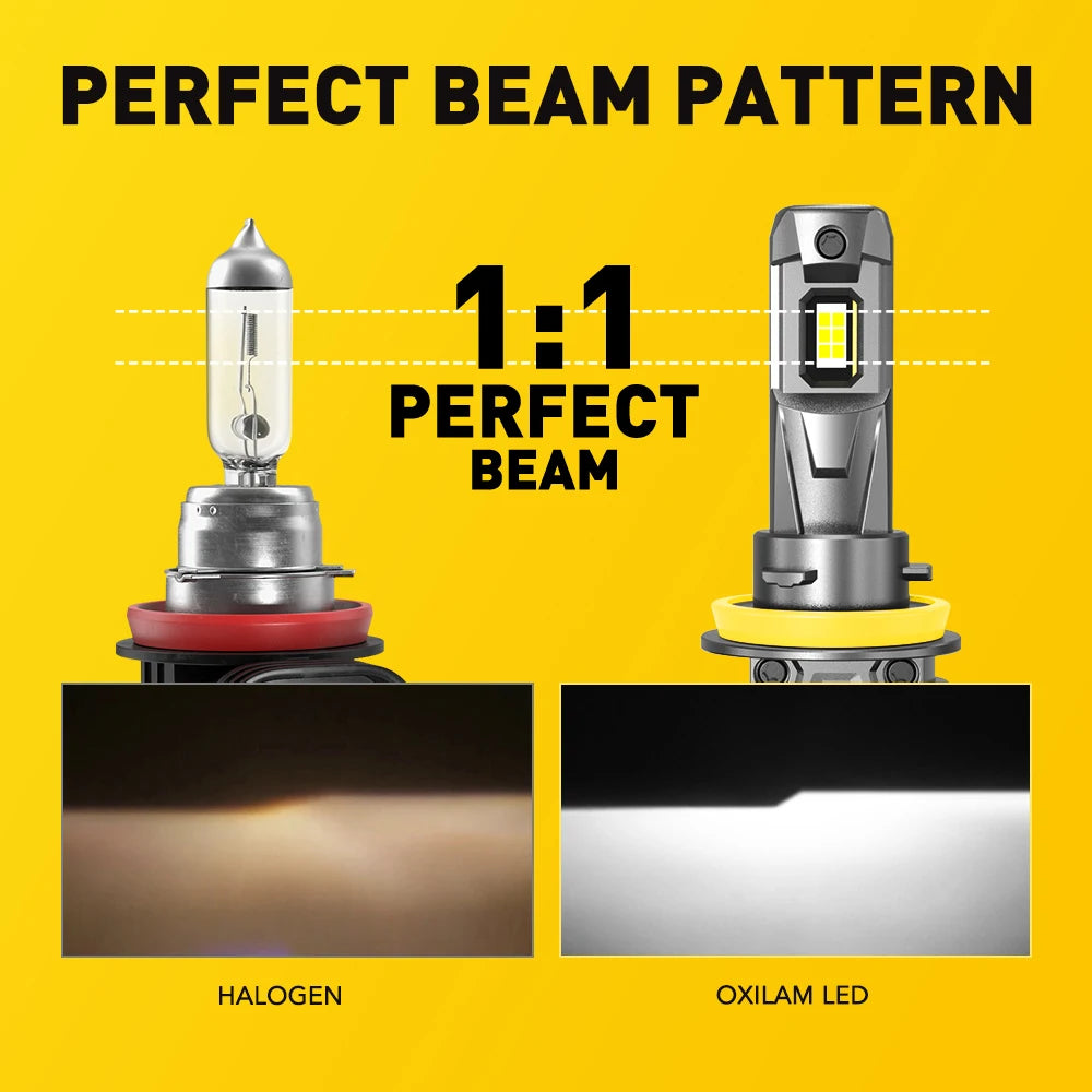 AUXITO 2Pcs LED Headlight Bulbs 120W H11 H8 H9 HB3