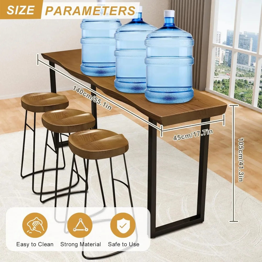 MKDK Bar Height Pub Table Rectangular High Top Dining