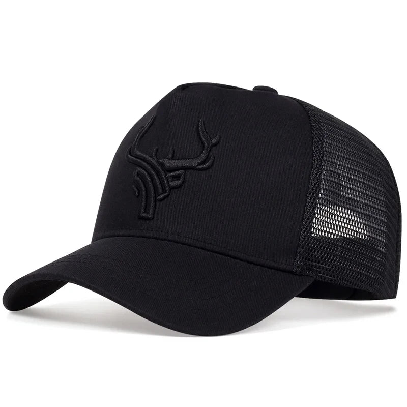 Antlers Embroidered Unisex Adjustable Baseball Cap Outdoor Sunscreen Hat