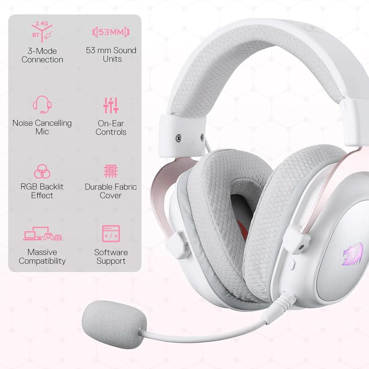 Redragon H510 Pro RGB 7.1 Surround Sound Gaming Headset