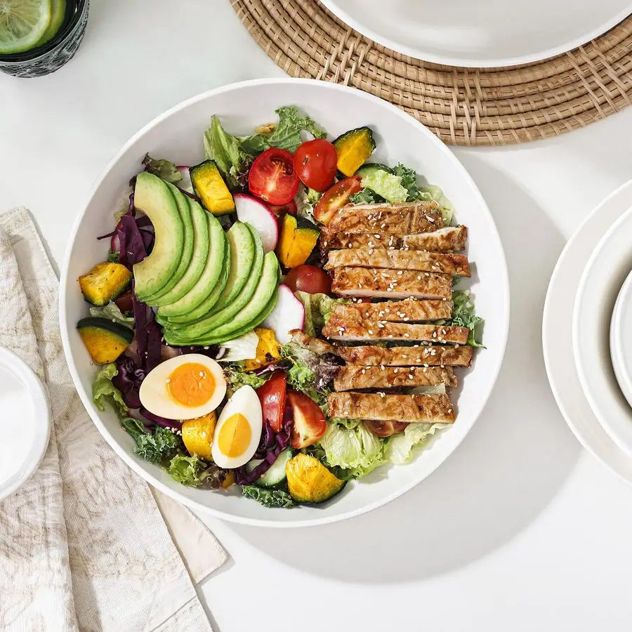 Pasta Bowls, 10 Large Salad Serving Bowls 51 OZ White Ceramic Soup Bowls Set of 4 Wide and Shallow Plate Bowl Serving Dish for S