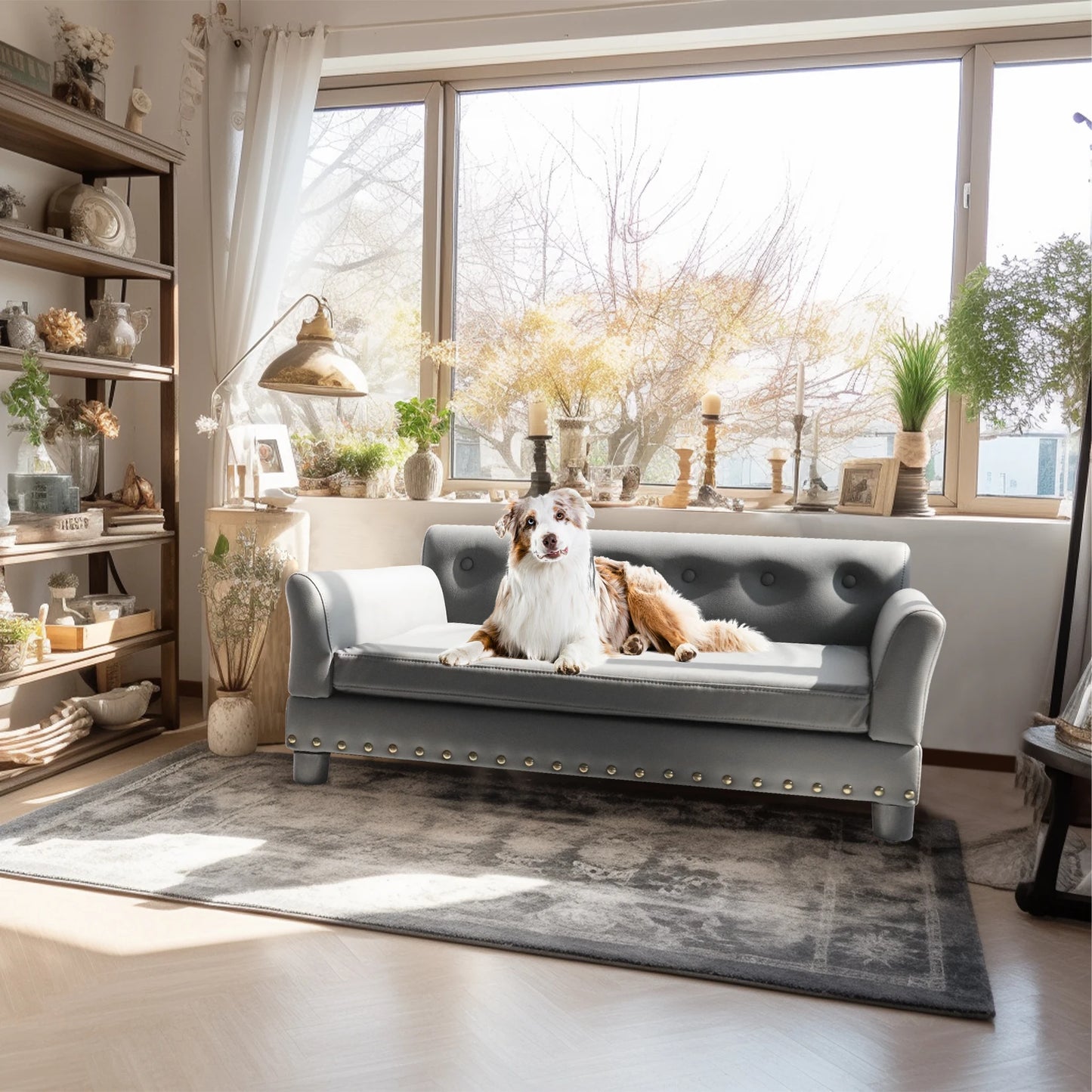 BINGOPAW Elevated Dog Bed Sofa With Waterproof Removable Cushion