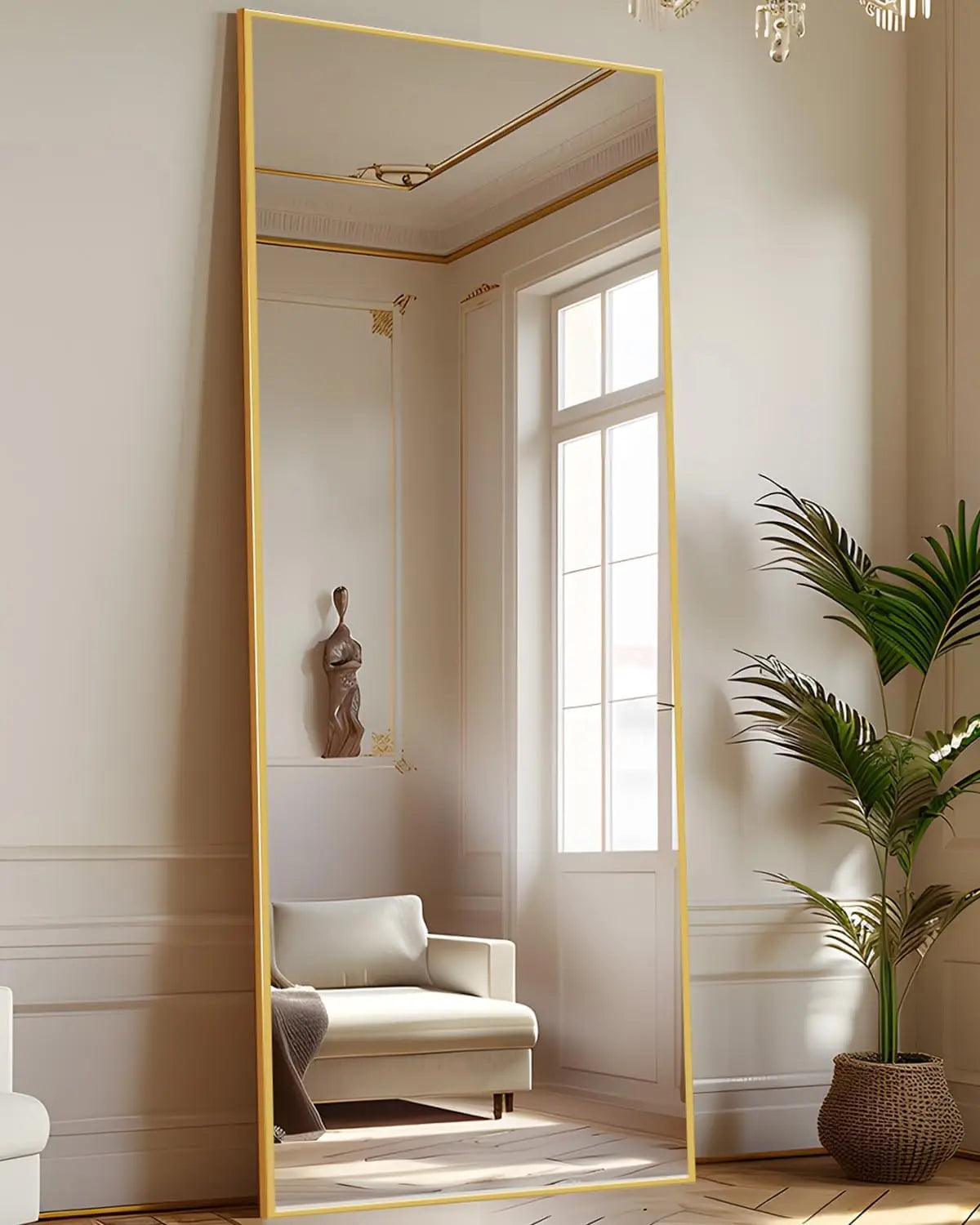 Antok Floor Mirror With Stand For Bedroom Living Room Cloakroom