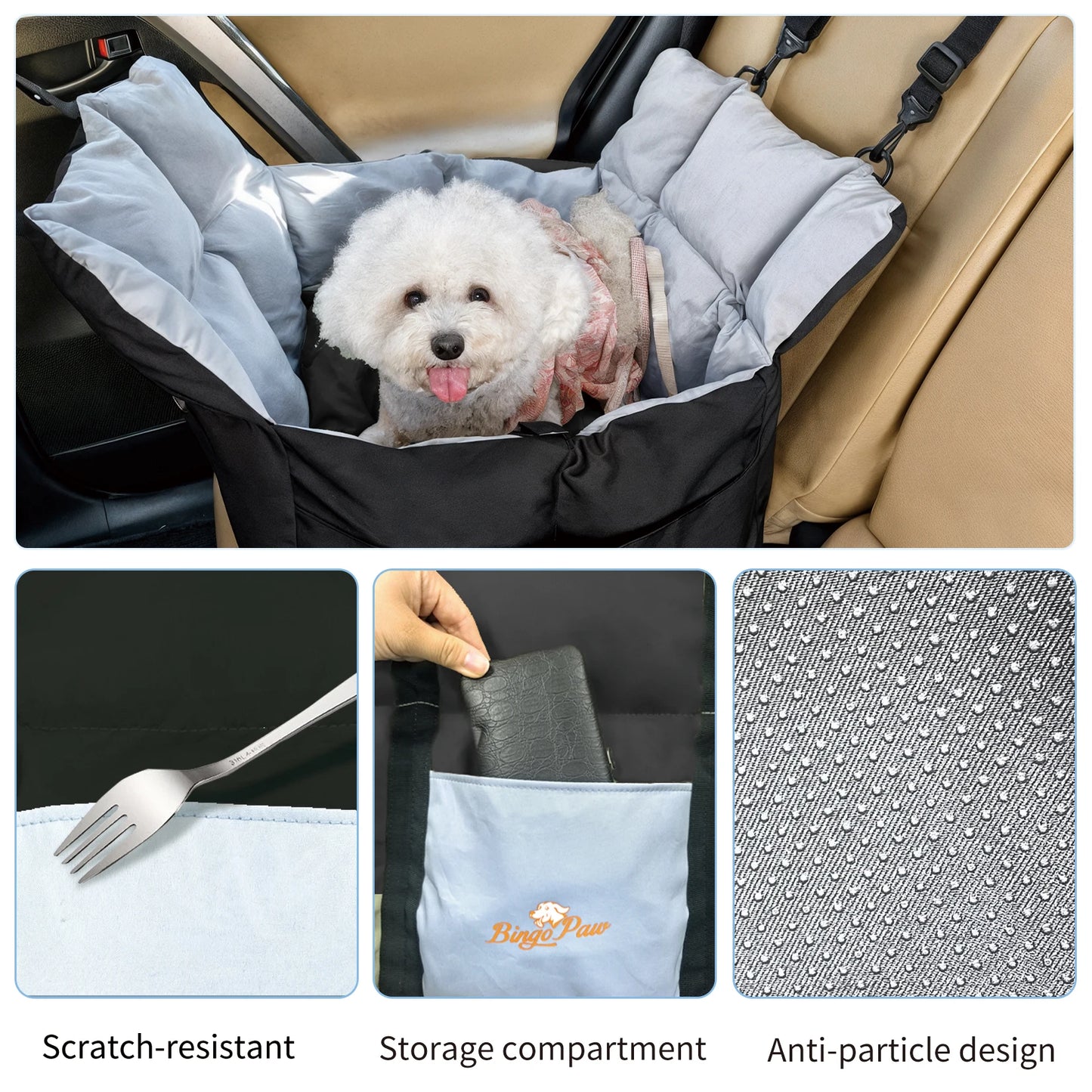 Dog Car Seat Travel Bed And Carrier For Small Dogs