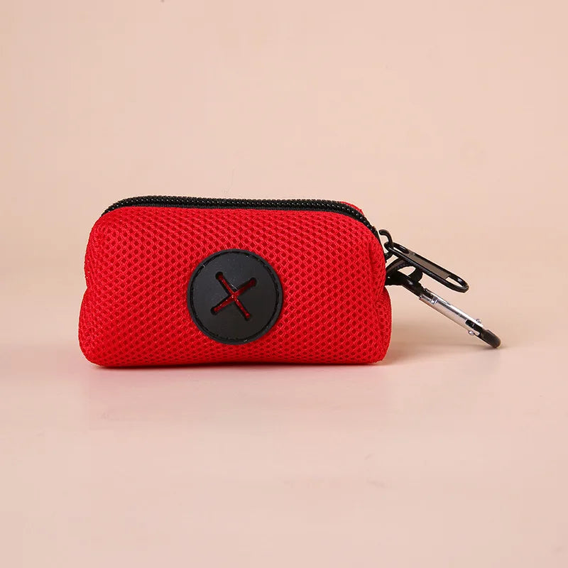 NONEDog Litter Canvas Dog Poop Bag Holder With Carabiner Clip