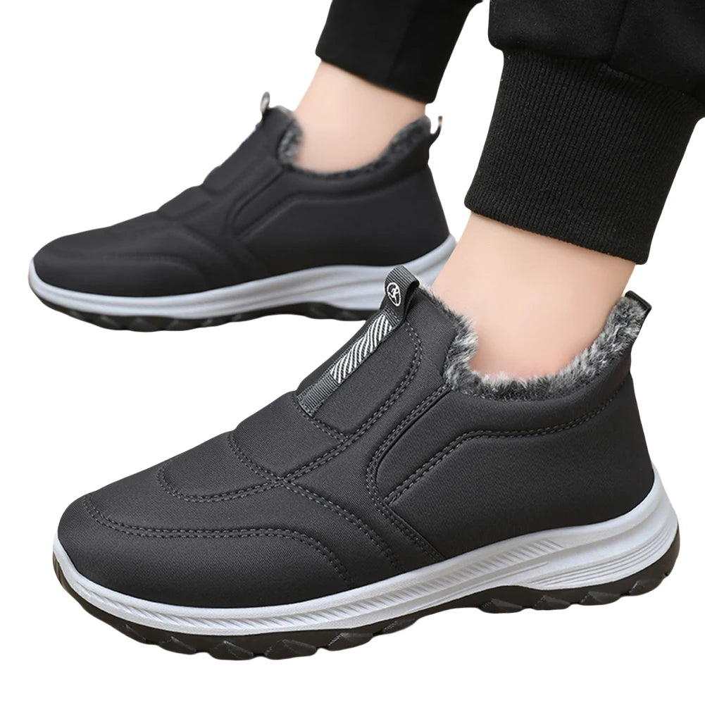 Warm Thermal Ankle Boots Non Slip Walking Shoes For Men