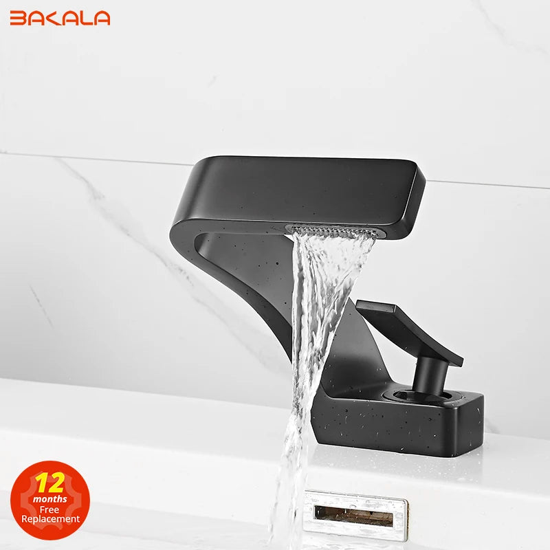 Bakala Deck Mounted Basin Faucet Single Hole Hot and Cold