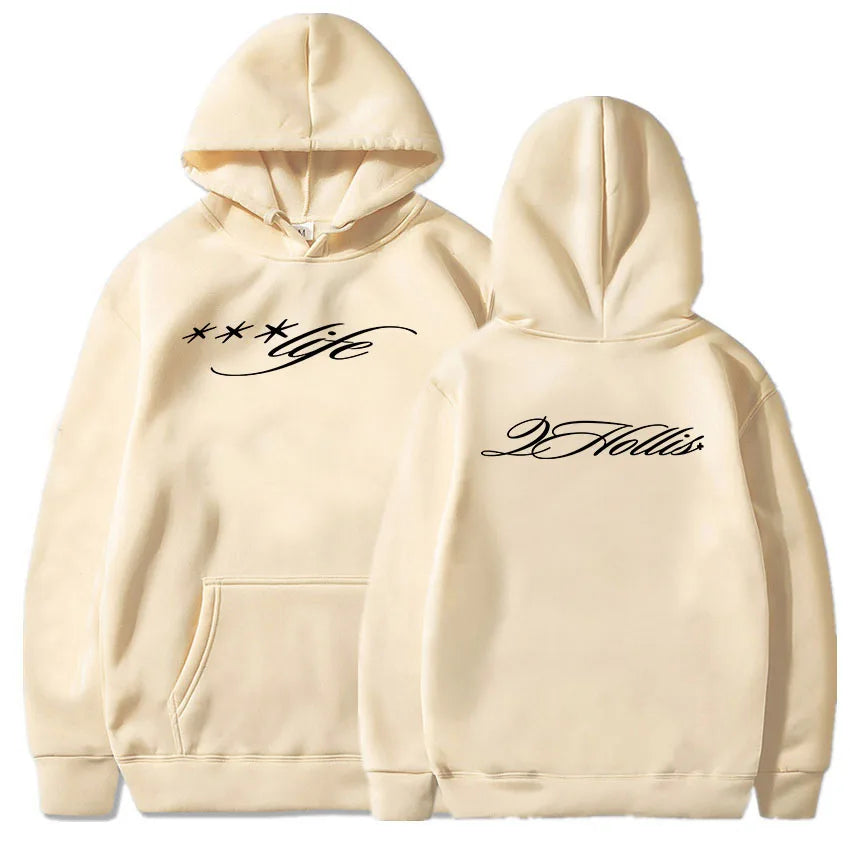 2hollis ***Life Script Hoodie Men Women Clothing Hooded Long Sleeve Loose Pullovers Fleece Warm Autumn 2025 Sudaderas Male Hoody