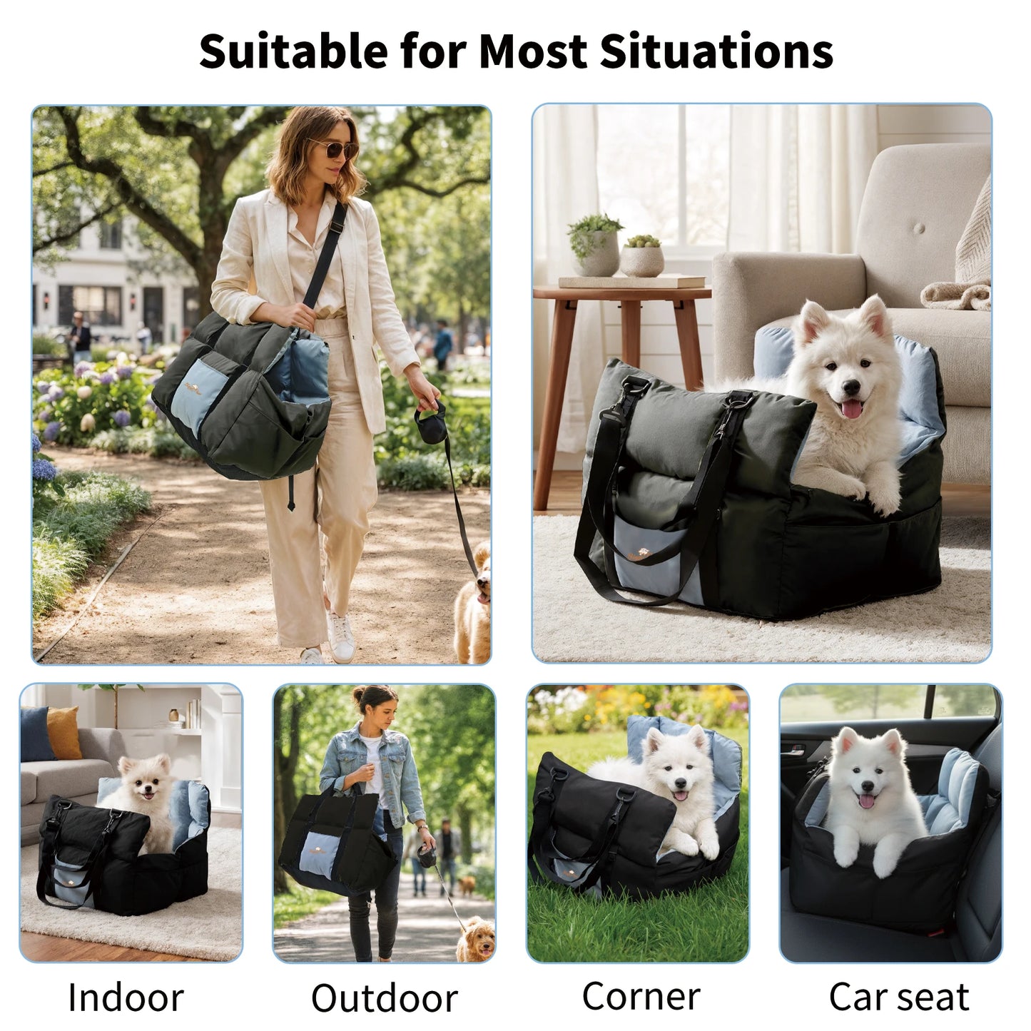 Dog Car Seat Travel Bed And Carrier For Small Dogs