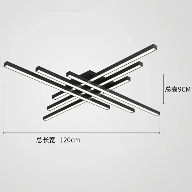 Nordic Minimalist LED Ceiling Lamp Strip Light For Living Room