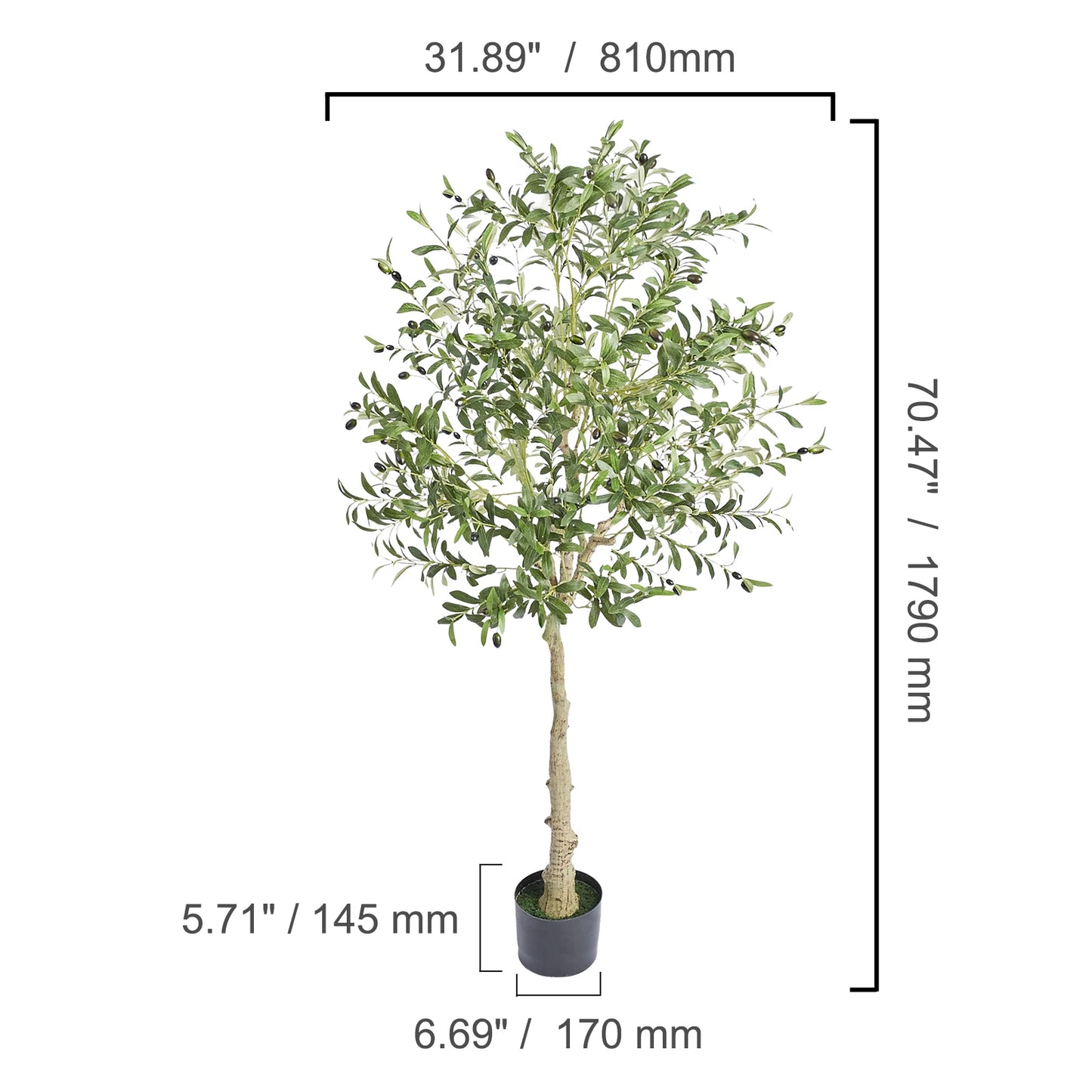 NONECN Artificial Olive Tree Indoor Faux Plant Low Maintenance