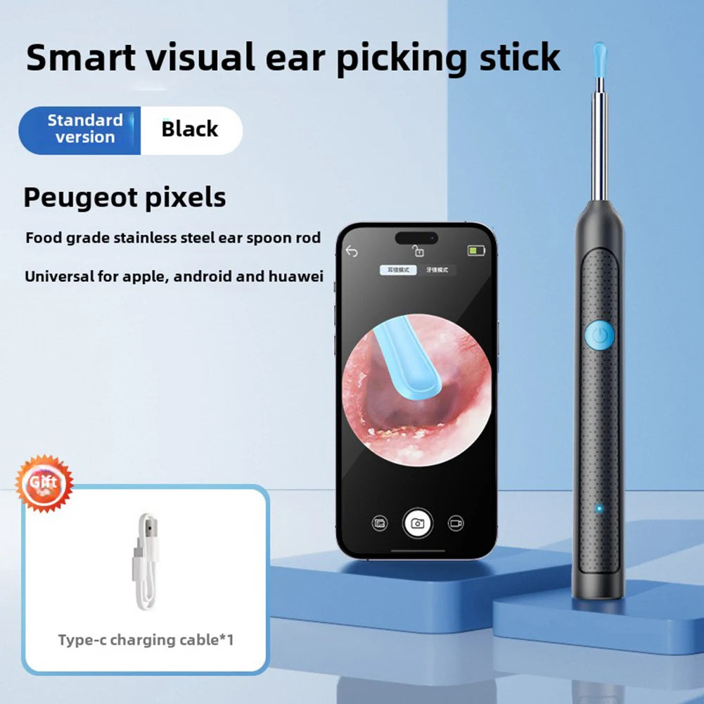 Smart Visual Ear Wax Removal Tool With Camera Otoscope Endoscope