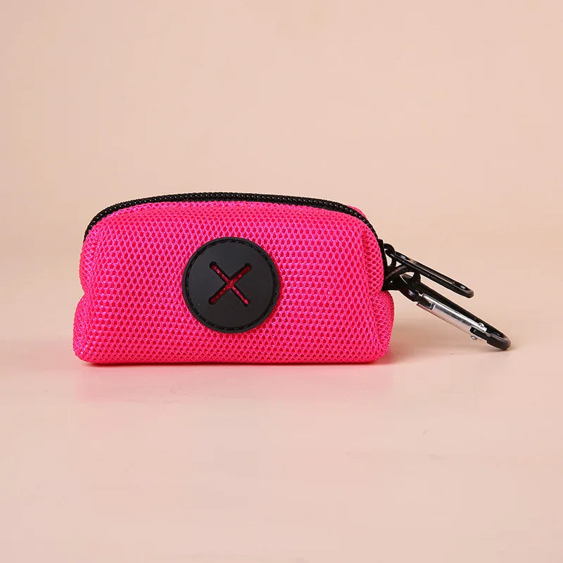 NONEDog Litter Canvas Dog Poop Bag Holder With Carabiner Clip