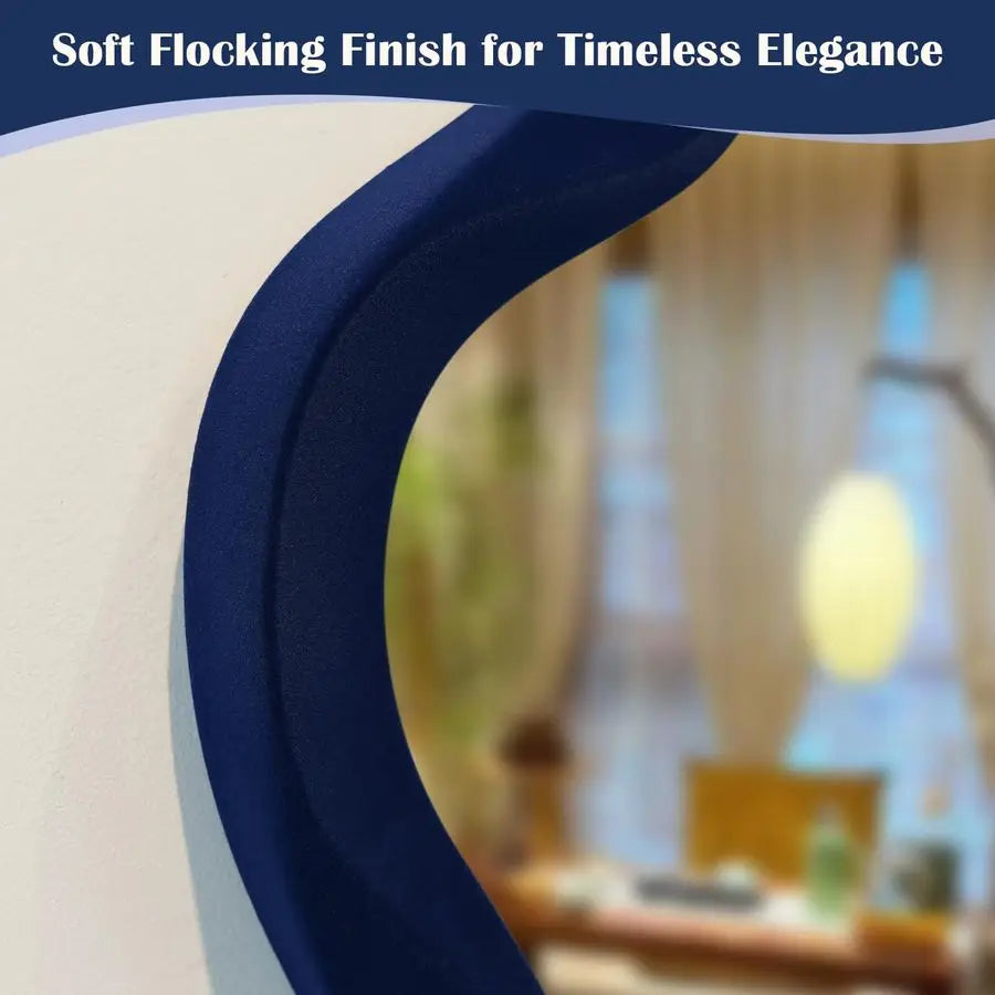 WhimsicalCloudWallMirrorForTeenBedroomDecorWithSoftFlockingFinishPremiumElegantArtisan