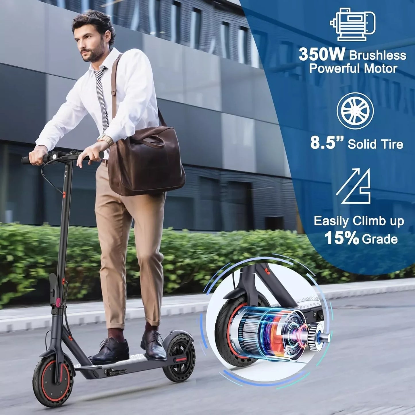 LADPED LP60 Ultra Lightweight Electric Foldable Scooter 350W 19mph EverydayUtility