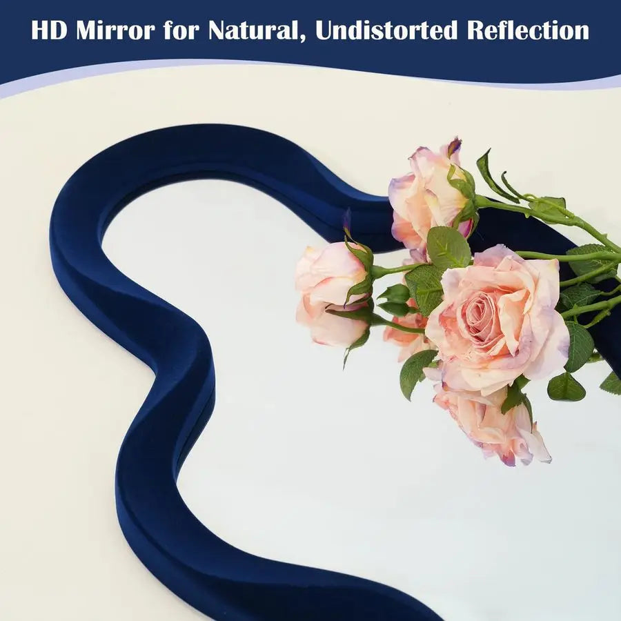 WhimsicalCloudWallMirrorForTeenBedroomDecorWithSoftFlockingFinishPremiumElegantArtisan
