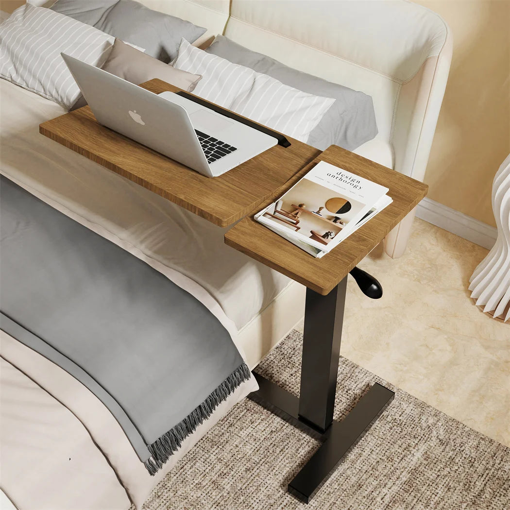 LUVODI Height Adjustable Over Bed Laptop Desk With Hidden Wheels