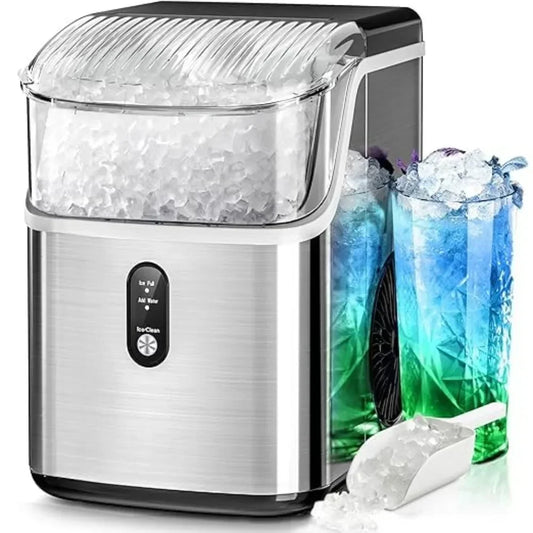 New style Ice Maker Countertop, 35Lbs/24H Portable Table Top Machine with Chewable & Crushed Ice, Self-Cleaning, One-Touch Opera